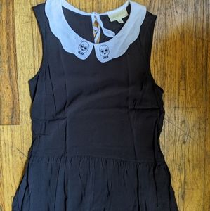 Modcloth Black Skull Blouse